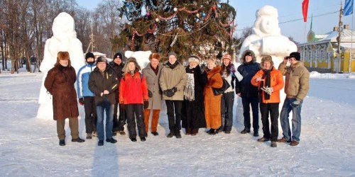 Gruppenfoto im Winter